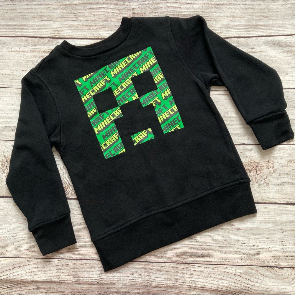 Mad Engine Minecraft Graphic Fleece Lined Sweatshirt Boys Size Xtra Small